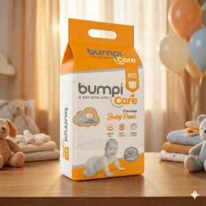 Premium Extra Absorb Baby Diapers Pants (M Size, 25 Pants) Free 30pcs Poop Bags Ultra Soft, Breathable, Pant Style & Leak-Proof Diapers for Babies 7–12 kg, Rash-Free Comfort